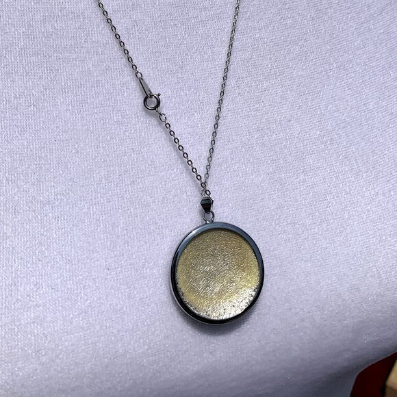 Vtg Asian Lily Floral Cloisonne Necklace and Screw Back Earring Set - Picture 6 of 13